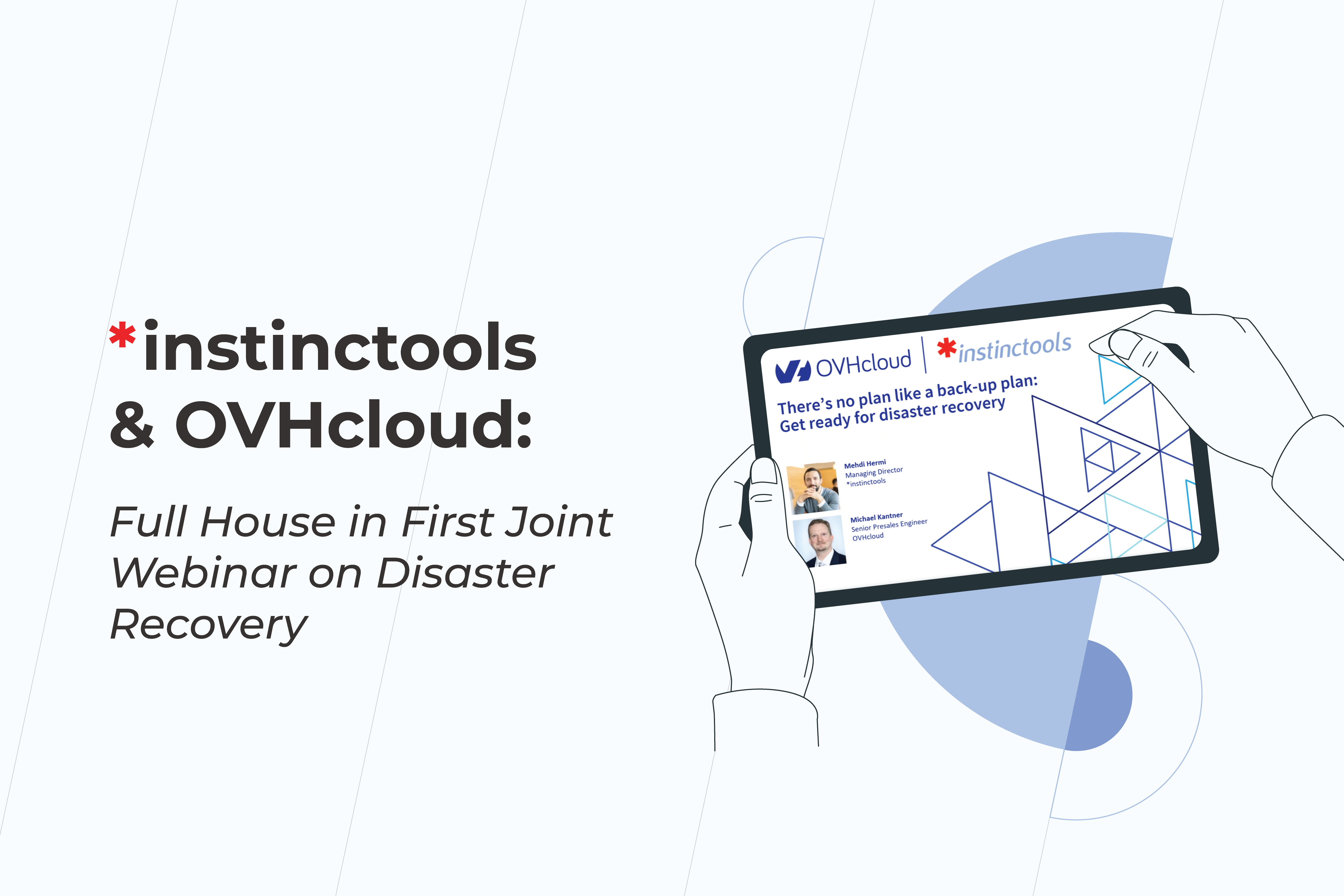 *instinctools & OVHcloud: Full House in First joint Webinar on Disaster Recovery