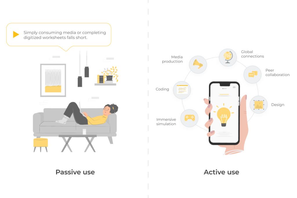 how EdTech solutions transform the use of smartphones and tablets from passive to active