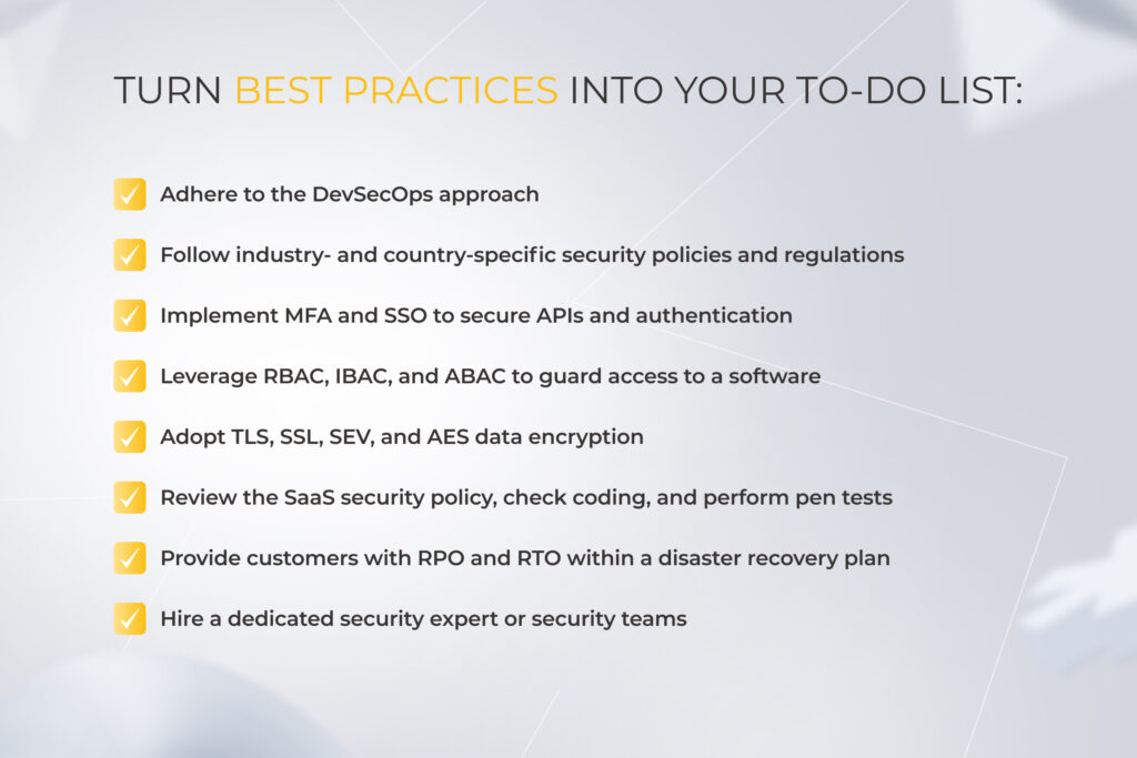 SaaS security checklist