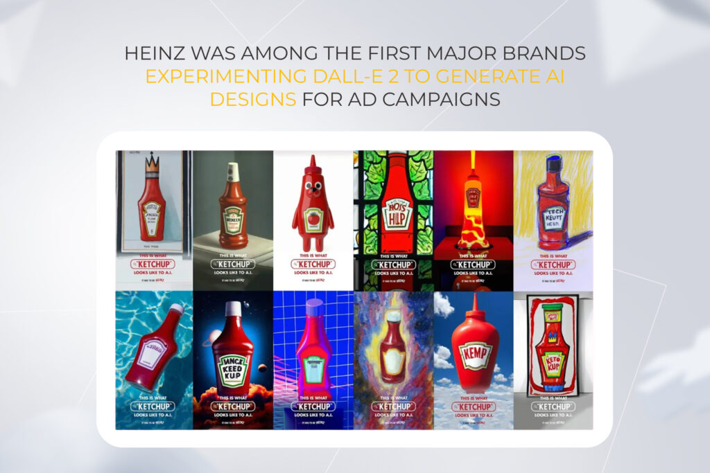 Heinz's AI-generated ketchup ad creatives