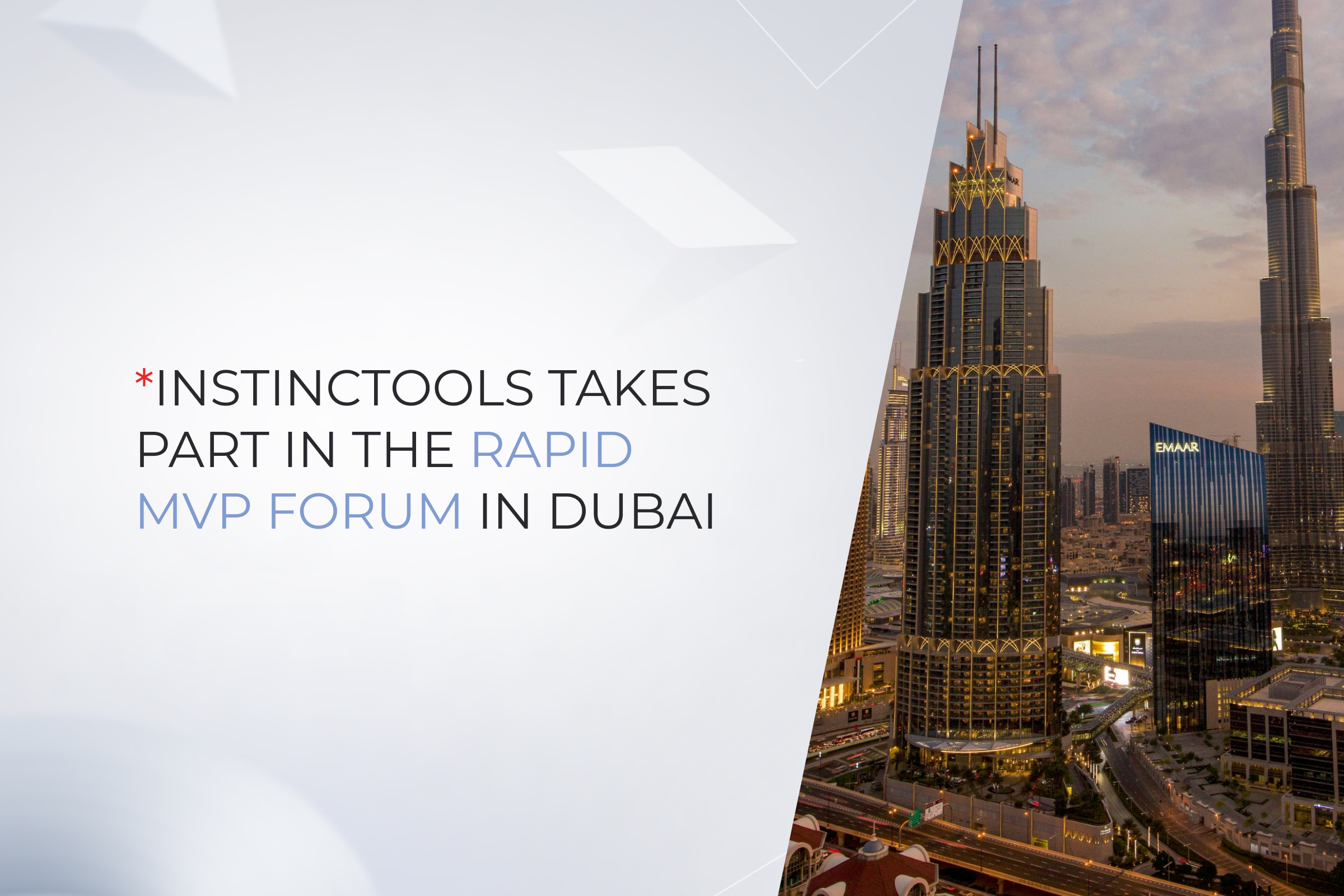 Instinctools takes part in the Rapid MVP Forum in Dubai