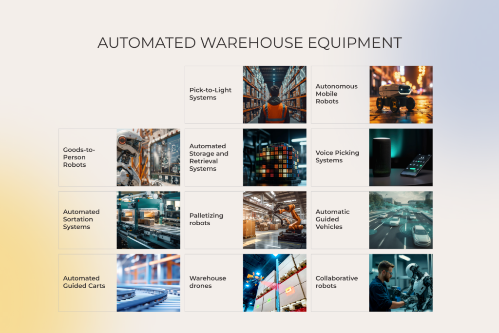 Examples of automated warehouse equipment