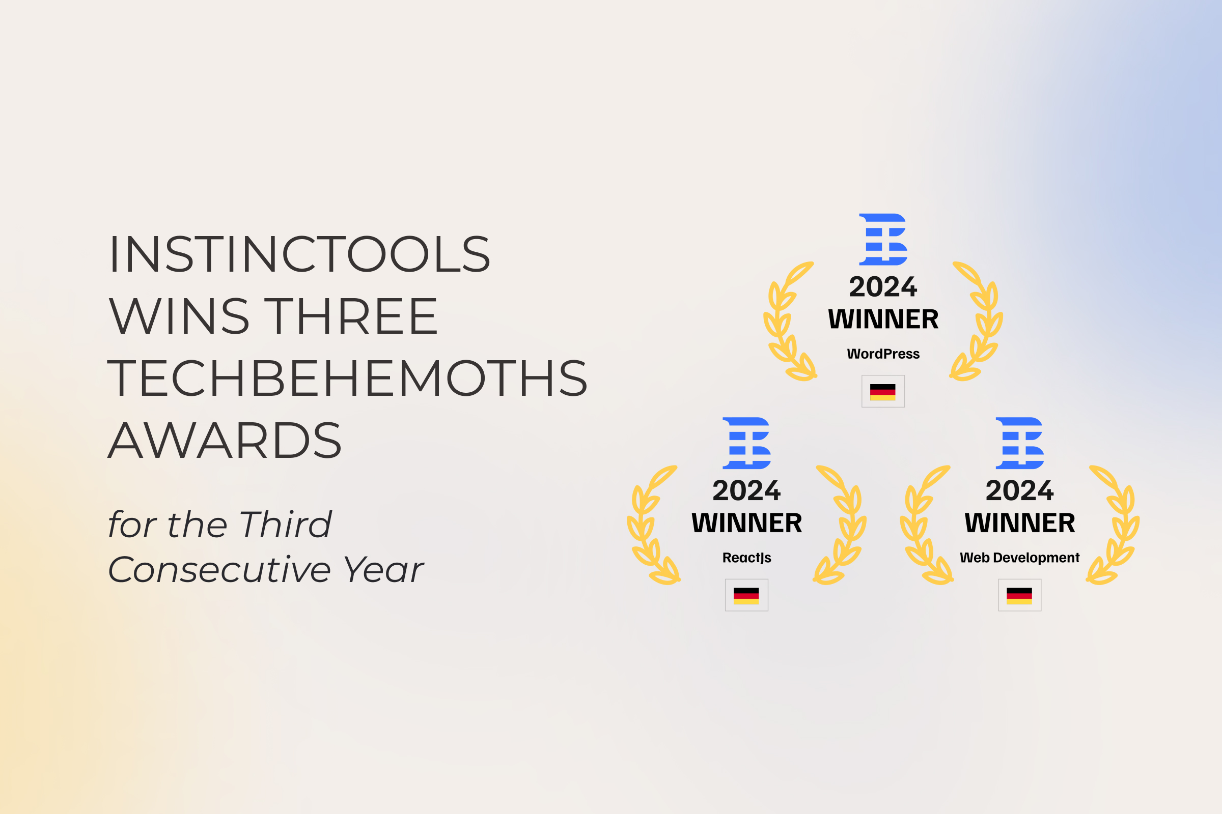 Instinctools Wins Three TechBehemoths Awards for the Third Consecutive Year