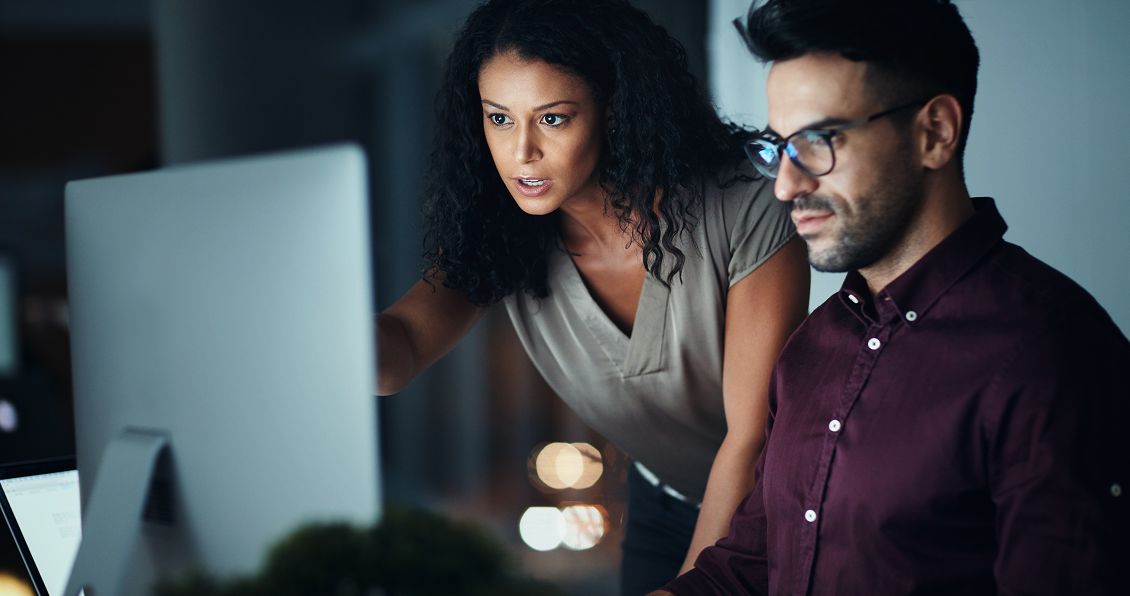 Web developers working together