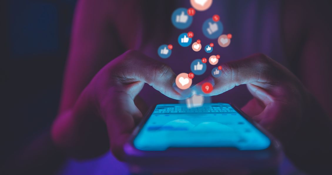 Mobile phone with social media applications