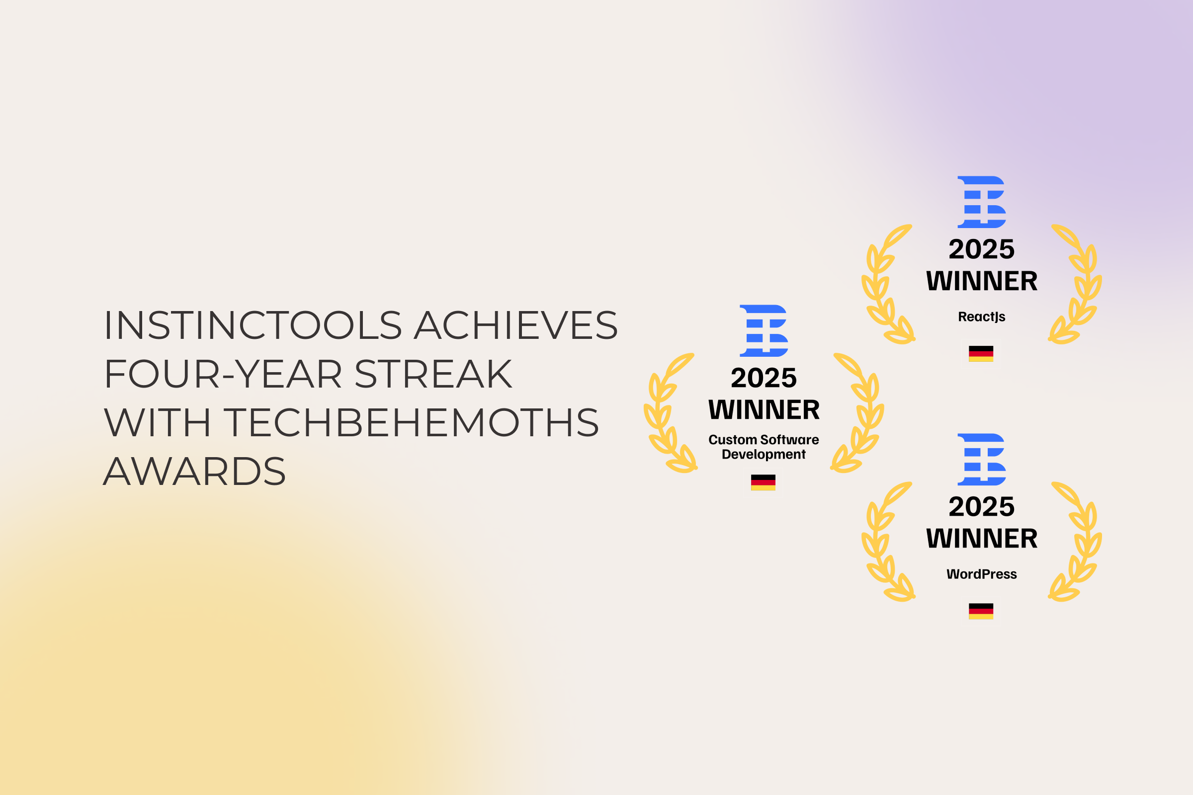 Instinctools Achieves Four-Year Streak with TechBehemoths Awards